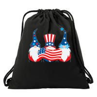 Cool Patriotic USA American Gnomes Drawstring Bag