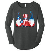 Cool Patriotic USA American Gnomes Women's Perfect Tri Tunic Long Sleeve Shirt