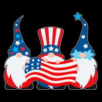 Cool Patriotic USA American Gnomes Flat Bill Trucker Hat