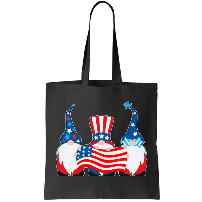 Cool Patriotic USA American Gnomes Tote Bag