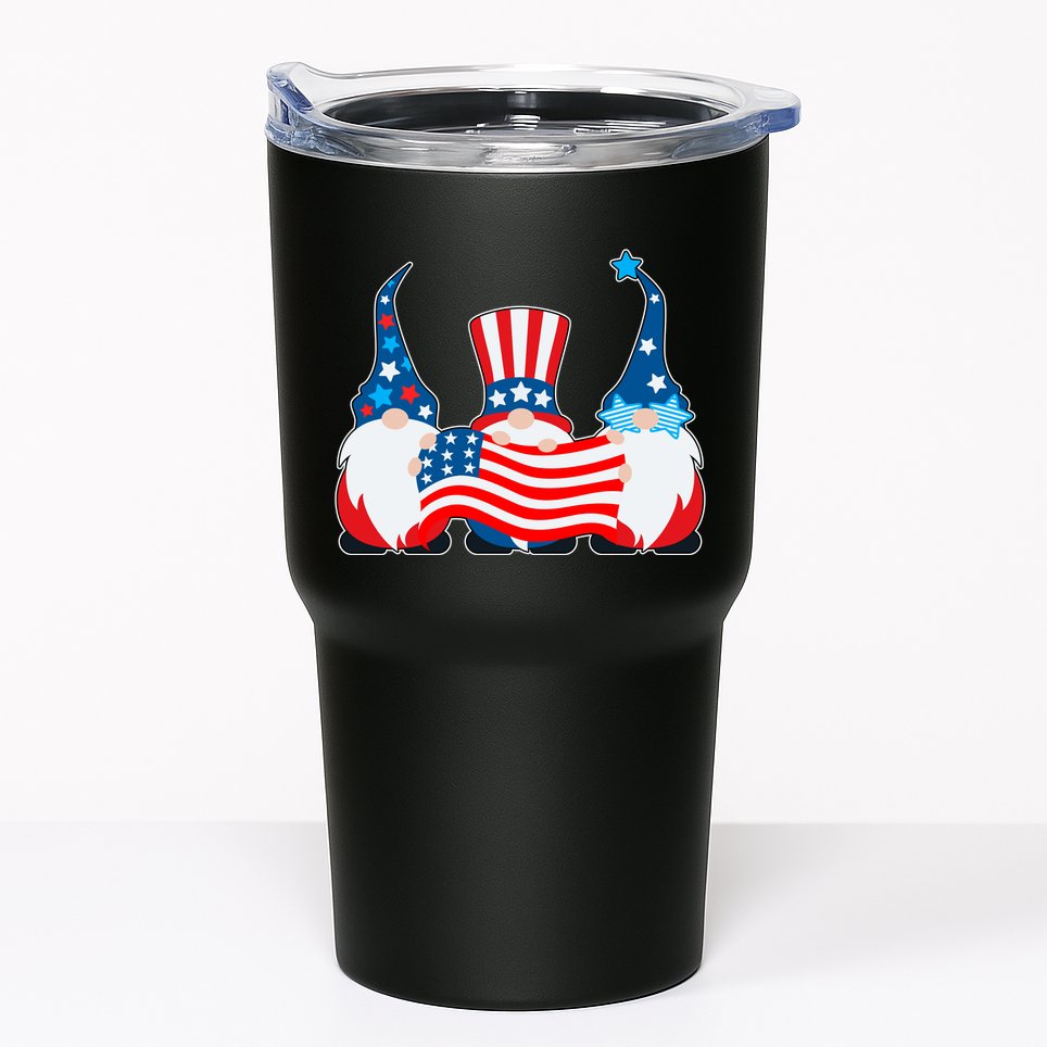 Cool Patriotic USA American Gnomes Tumbler