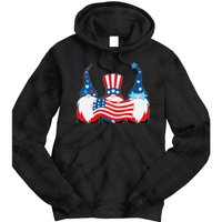 Cool Patriotic USA American Gnomes Tie Dye Hoodie