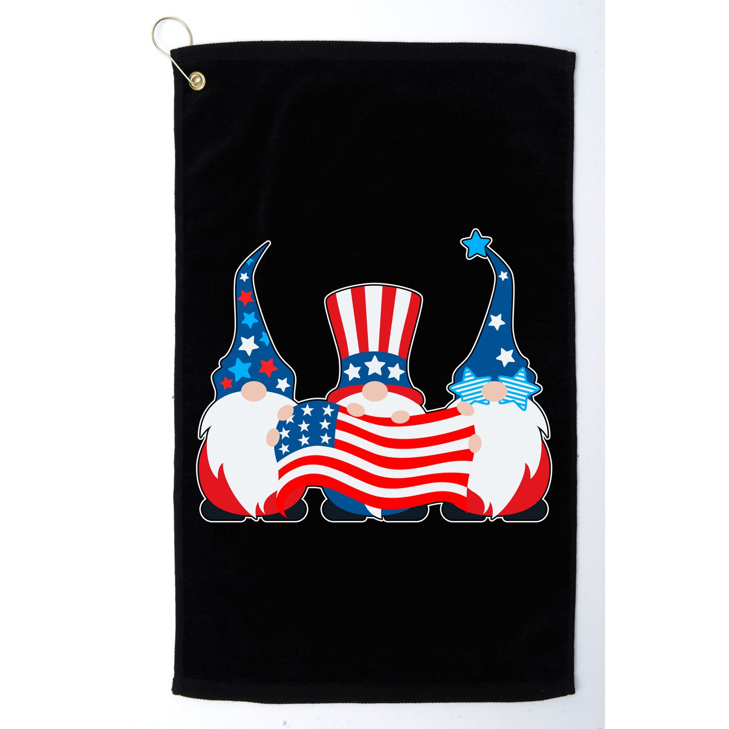 Cool Patriotic USA American Gnomes Golf Towel