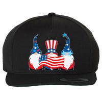 Cool Patriotic USA American Gnomes Wool Snapback Cap