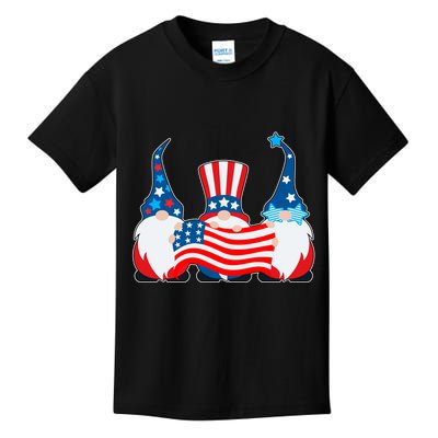 Cool Patriotic USA American Gnomes Kids T-Shirt