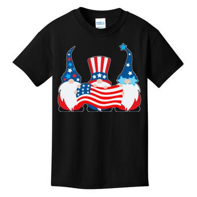 Cool Patriotic USA American Gnomes Kids T-Shirt