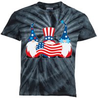 Cool Patriotic USA American Gnomes Kids Tie-Dye T-Shirt