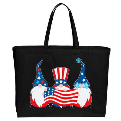 Cool Patriotic USA American Gnomes Cotton Canvas Jumbo Tote