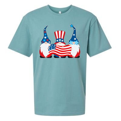 Cool Patriotic USA American Gnomes Sueded Cloud Jersey T-Shirt