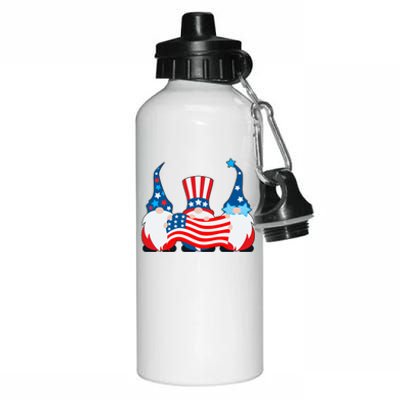 Cool Patriotic USA American Gnomes Aluminum Water Bottle