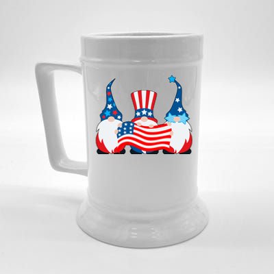 Cool Patriotic USA American Gnomes Beer Stein