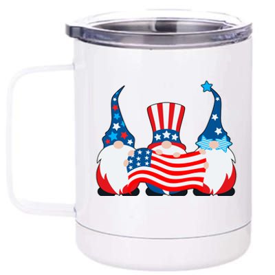 Cool Patriotic USA American Gnomes 12 oz Stainless Steel Tumbler Cup