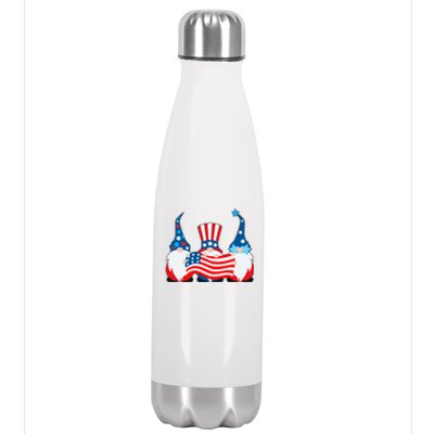 Cool Patriotic USA American Gnomes Stainless Steel Insulated Water Bottle