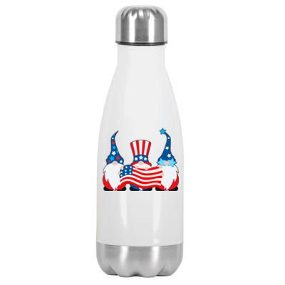 Cool Patriotic USA American Gnomes Stainless Steel Insulated Water Bottle