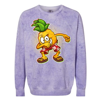 Cool Pineapple Dab Colorblast Crewneck Sweatshirt