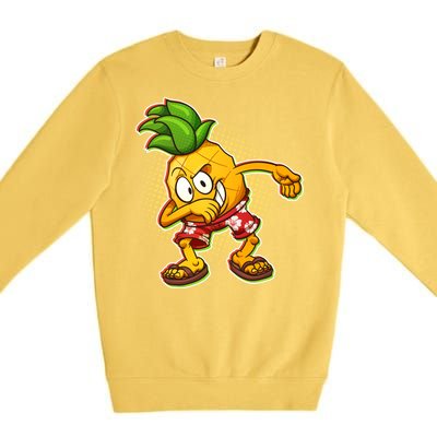 Cool Pineapple Dab Premium Crewneck Sweatshirt