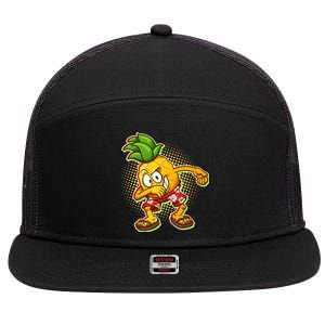 Cool Pineapple Dab 7 Panel Mesh Trucker Snapback Hat