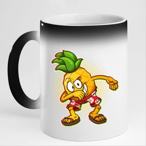 Cool Pineapple Dab 11oz Black Color Changing Mug