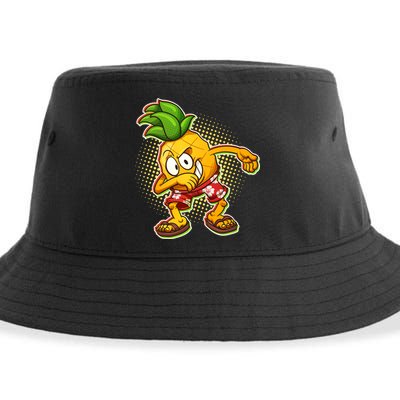 Cool Pineapple Dab Sustainable Bucket Hat