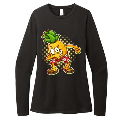 Cool Pineapple Dab Womens CVC Long Sleeve Shirt