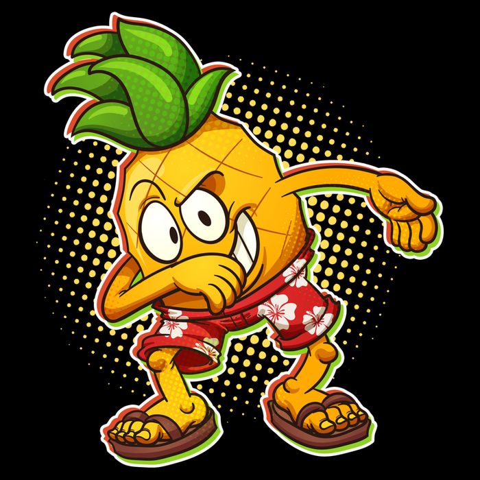 Cool Pineapple Dab Womens T-Shirt