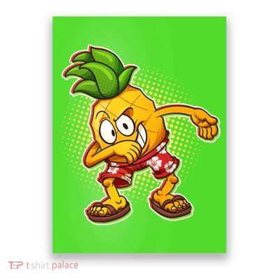 Cool Pineapple Dab Poster
