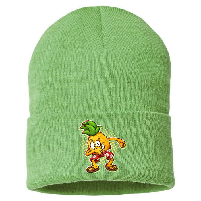 Cool Pineapple Dab Sustainable Knit Beanie