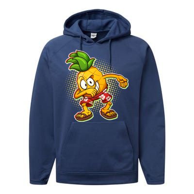 Cool Pineapple Dab Performance Fleece Hoodie