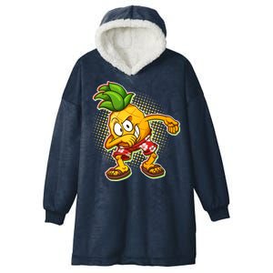 Cool Pineapple Dab Hooded Wearable Blanket