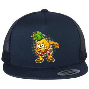 Cool Pineapple Dab Flat Bill Trucker Hat