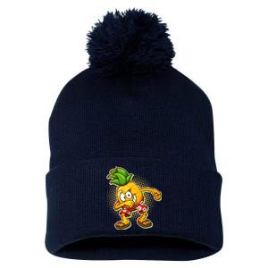 Cool Pineapple Dab Pom Pom 12in Knit Beanie