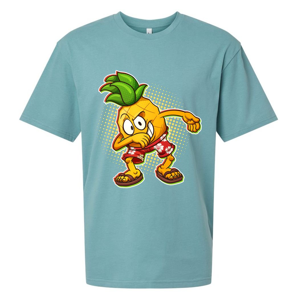 Cool Pineapple Dab Sueded Cloud Jersey T-Shirt