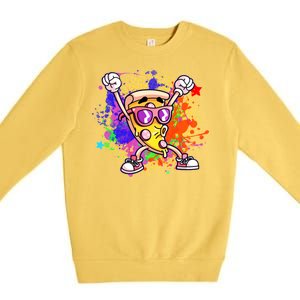 Cool Pizza Splatter Premium Crewneck Sweatshirt