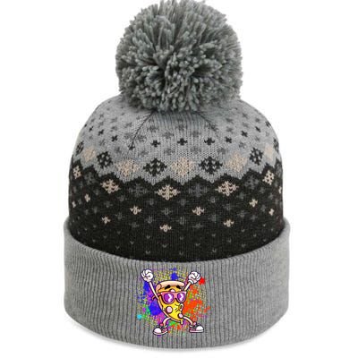 Cool Pizza Splatter The Baniff Cuffed Pom Beanie