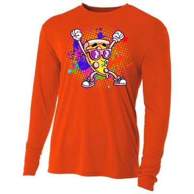 Cool Pizza Splatter Cooling Performance Long Sleeve Crew