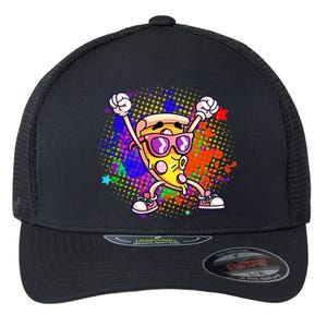 Cool Pizza Splatter Flexfit Unipanel Trucker Cap