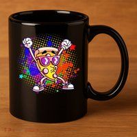 Cool Pizza Splatter 11oz C Handle Ceramic Mug