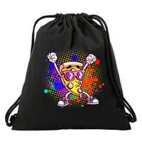Cool Pizza Splatter Drawstring Bag