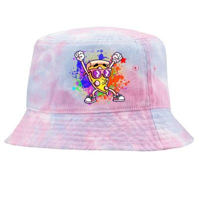 Cool Pizza Splatter Tie-Dyed Bucket Hat