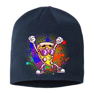 Cool Pizza Splatter Sustainable Beanie