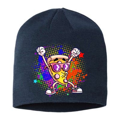 Cool Pizza Splatter Sustainable Beanie