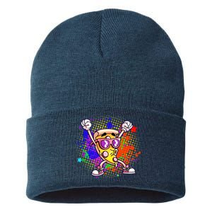 Cool Pizza Splatter Sustainable Knit Beanie