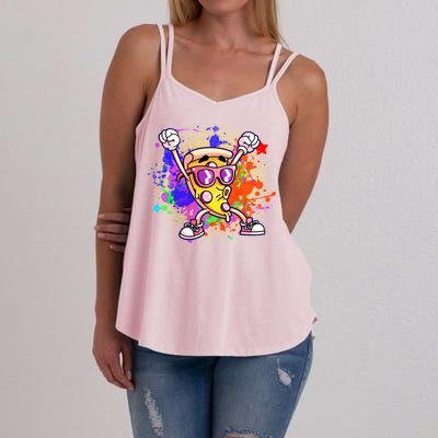 Cool Pizza Splatter Women's Strappy Tank