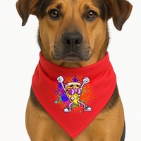 Cool Pizza Splatter USA-Made Doggie Bandana