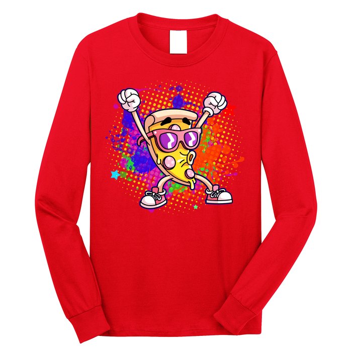 Cool Pizza Splatter Long Sleeve Shirt