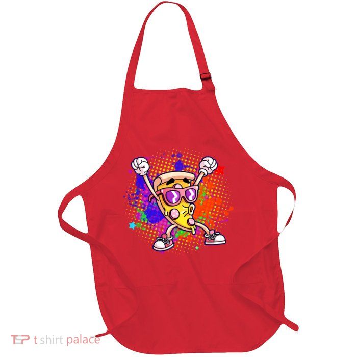 Cool Pizza Splatter Full-Length Apron With Pockets