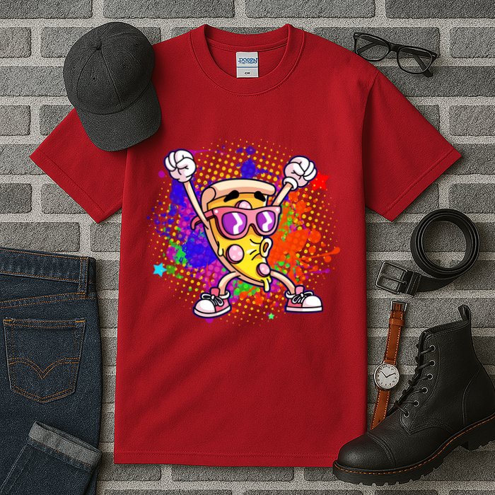 Cool Pizza Splatter Tall T-Shirt