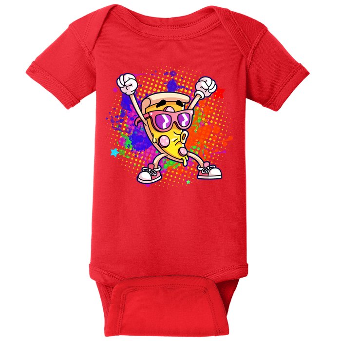 Cool Pizza Splatter Baby Bodysuit