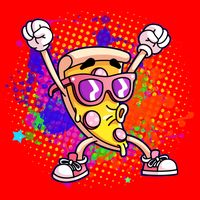 Cool Pizza Splatter Baby Bodysuit