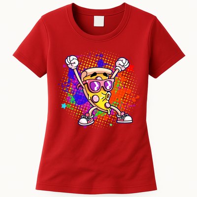 Cool Pizza Splatter Womens T-Shirt